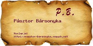 Pásztor Bársonyka névjegykártya